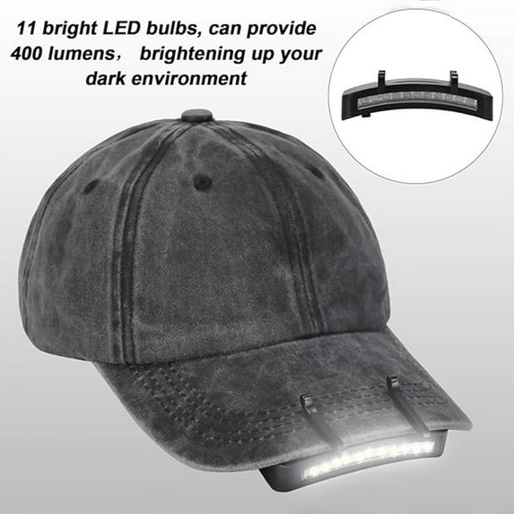 Sportteer LED Hat Clip Lamp Portable Hat Clip Light LED Hat Clip Hands-Free, USB Rechargeable, Super Bright, Ideal for Night Fishing and Riding