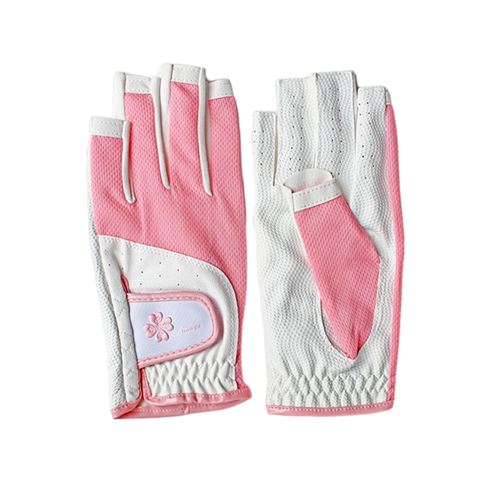 Sportteer Men Women Golf Gloves 1 Pair Golf -slip Silicone Sweat-absorbing Breathable Touch Screen Men Women Left Right Hand Outdoor Sports Breathable Golf Gloves