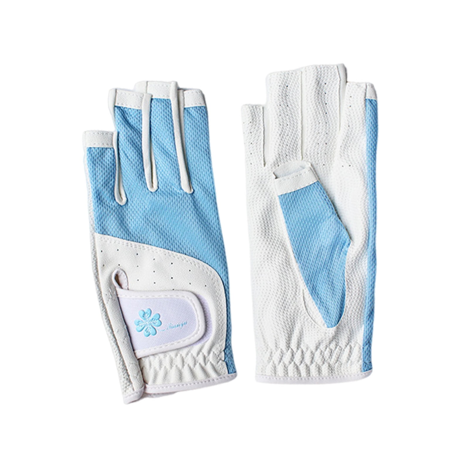 Sportteer Men Women Golf Gloves 1 Pair Golf -slip Silicone Sweat-absorbing Breathable Touch Screen Men Women Left Right Hand Outdoor Sports Breathable Golf Gloves