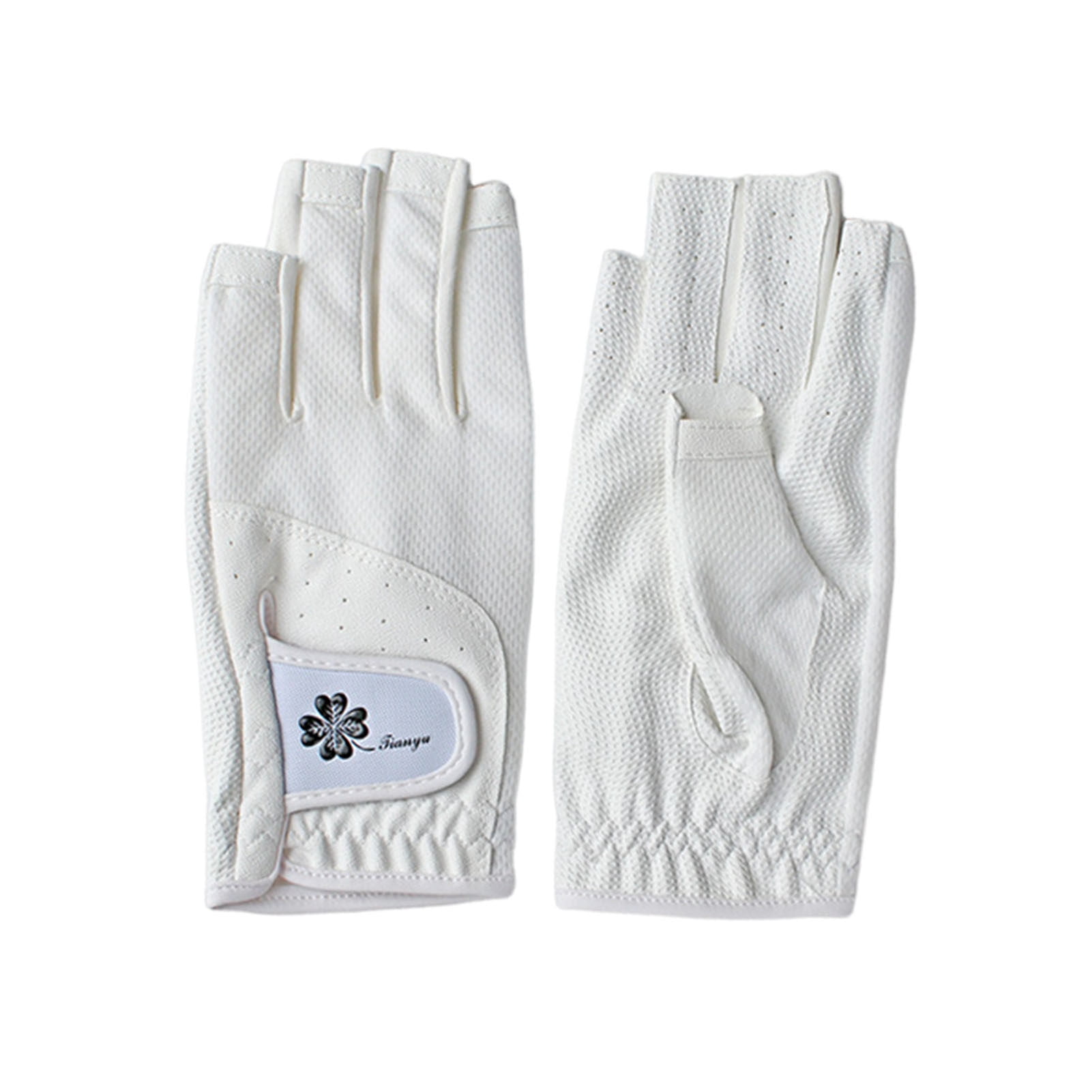 Sportteer Men Women Golf Gloves 1 Pair Golf -slip Silicone Sweat-absorbing Breathable Touch Screen Men Women Left Right Hand Outdoor Sports Breathable Golf Gloves