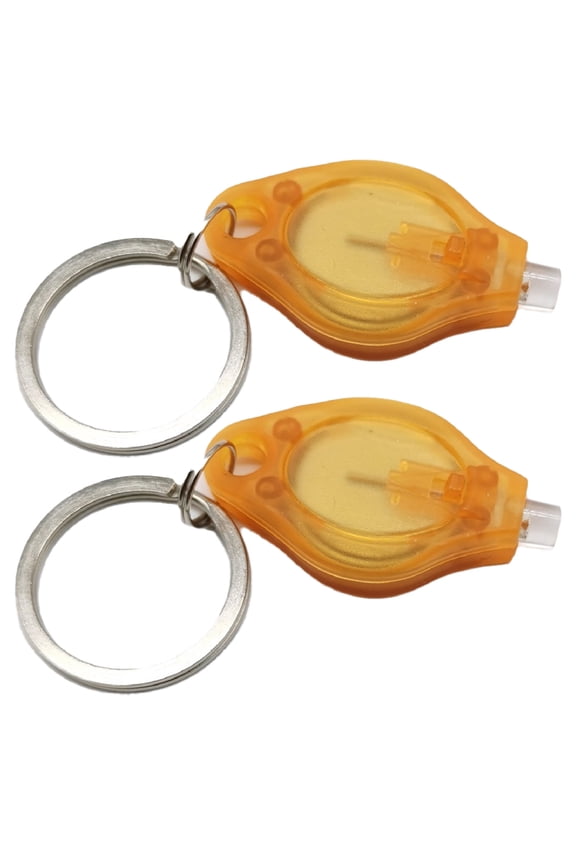 Mini LED Keychain Light Compact LED Flashlight 2Pcs Mini LED Flashlights with Key Ring Compact Portable Outdoor Emergency Lamps
