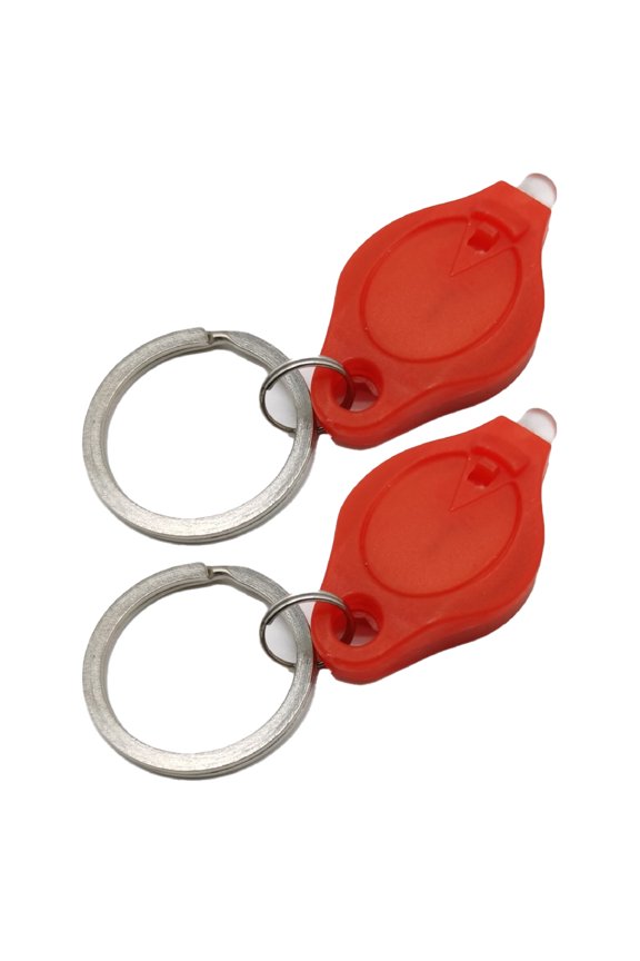 Mini LED Keychain Light Compact LED Flashlight 2Pcs Mini LED Flashlights with Key Ring Compact Portable Outdoor Emergency Lamps