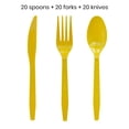 thumbnail image 1 of Sportteer Plastic forks Spoons Set Anti-slip Handle Tableware Set Disposable Tableware forks: 60 Pcs/Set Food Grade High Temperature Resistant Smooth One Piece Molding Outdoor Camping BBQ forks, 1 of 9