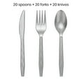 thumbnail image 1 of Sportteer Plastic forks Spoons Set Anti-slip Handle Tableware Set Disposable Tableware forks: 60 Pcs/Set Food Grade High Temperature Resistant Smooth One Piece Molding Outdoor Camping BBQ forks, 1 of 10