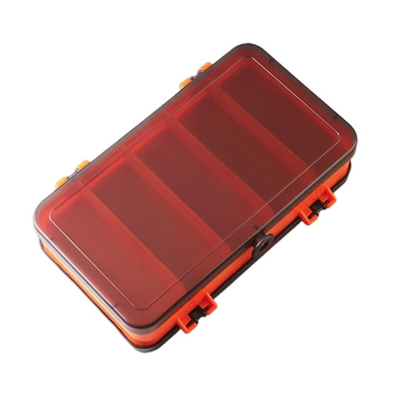 Sportteer Portable Fishing Lure Box Portable Fishing Lure Box Double-sided 5 Compartments Clear Multifunction Fishing Bait Hook Tools Gear Small Accessories Fishing Bait Box
