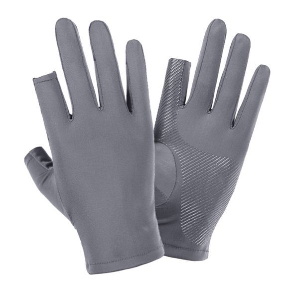 Sportteer Riding Gloves 1 Pair Ice Silk Ridding Super Soft High Elastic Touchscreen Non-Slip Protection Breathable Summer Outdoor Half Finger Gloves
