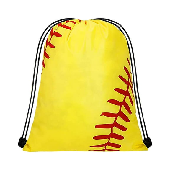 Sportteer Softball Drawstring Bag Wear-resistant Softball Bag Large Capacity Waterproof Softball Drawstring Backpack for Baseball Goodies