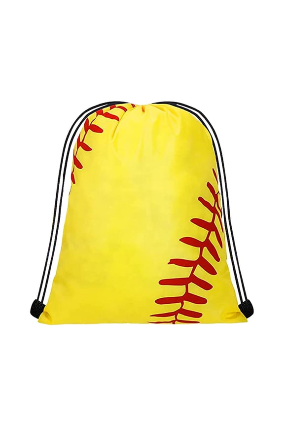 Softball Drawstring Bag Wear-resistant Softball Bag Large Capacity Waterproof Softball Drawstring Backpack for Baseball Goodies