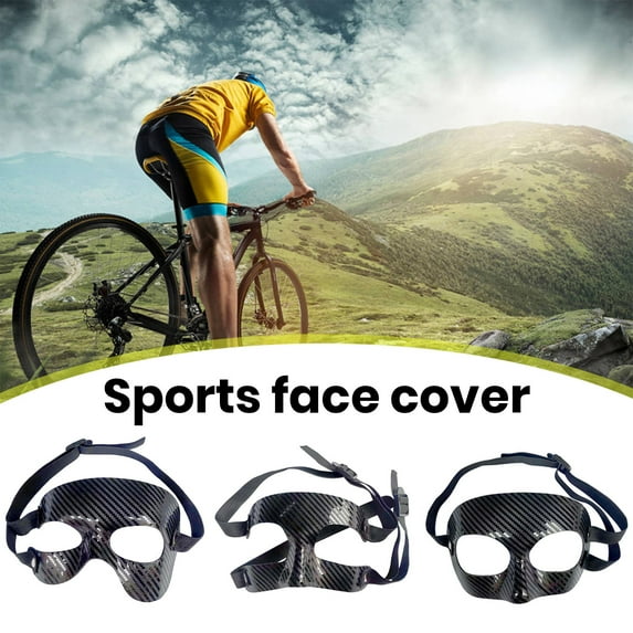 Sportteer Sports Face Guard Nose Face Protection Cover Sports Face Hood Face Guard Face Protection Adjustable Face Shielding Softball Basketball Soccer Adult Nose Protection Cover