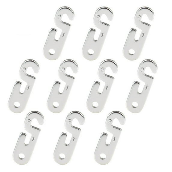 Sportteer Tent Tensioners Tightening Clasp 10Pcs Rope Adjusters High Hardness 2-Port Single Hole Universal Tightening Clasp Guyline Holder Aluminum Alloy