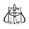 thumbnail image 1 of Sportteer Transparent Backpack PVC Clear Backpack Stadium Approved Waterproof Drawstring Transparent Visible Men Women Teenage Outdoor Travel Casual Bookbag Clear Stadium Bag, 1 of 8