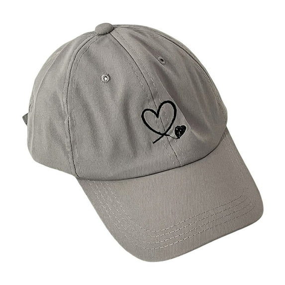 Sporty Adjustable Trendy Baseball Caps with Heart Print Casual Outdoor Sun Hat for Men and Women Daily Wear