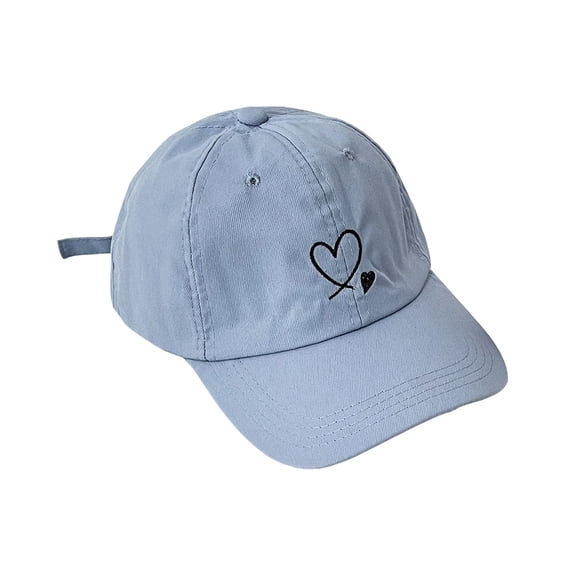 Sporty Adjustable Trendy Baseball Caps with Heart Print Casual Outdoor Sun Hat for Men and Women Daily Wear