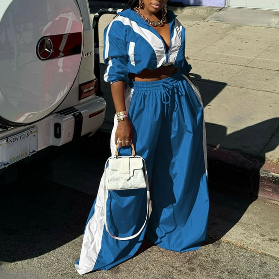 Sporty Fly Pant Set (M, OlympianBlue)