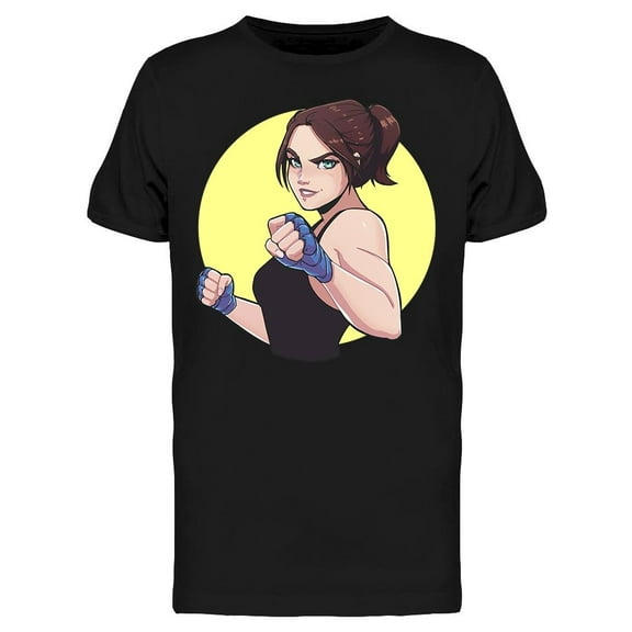 Sporty Girl Anime T-Shirt Men -Image by Shutterstock, Male x-Large