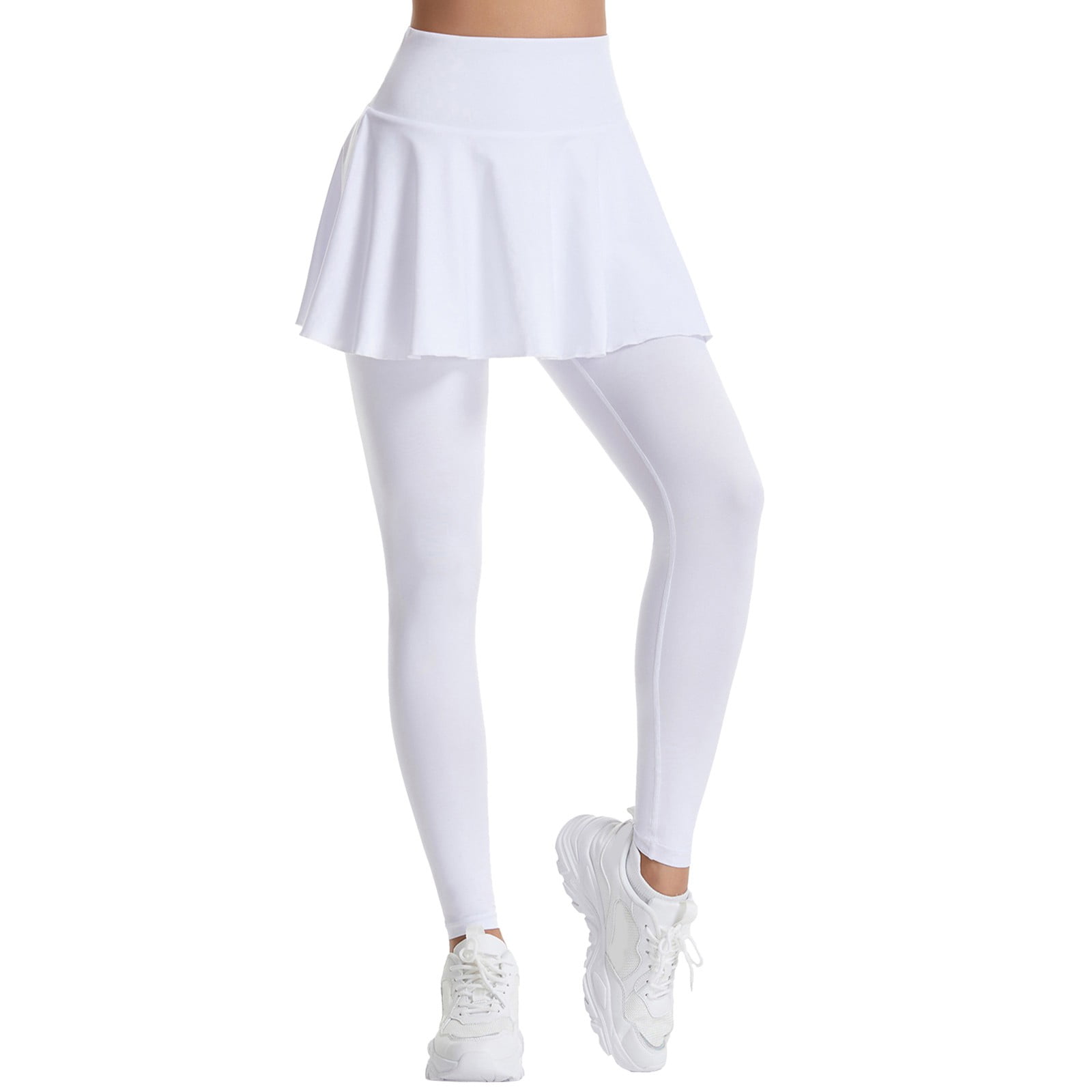 Sporty Golf Leggings with Skirt Attached for Women Tennis Skirted Skirt