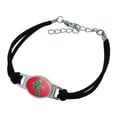 thumbnail image 1 of Sporty Gumby Basketball Player Clay Art Novelty Suede Leather Metal Bracelet, 1 of 4