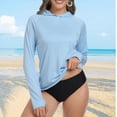 thumbnail image 1 of Sporty Hoodie for Women Long Sleeve Raglan Sleeve Thin Breathable Quick Dry Activewear Sun Protection Top, 1 of 4