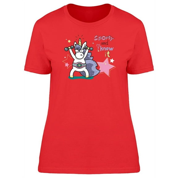 Sporty Know It / Unicorn T-Shirt Women -Image by Shutterstock, Female Large