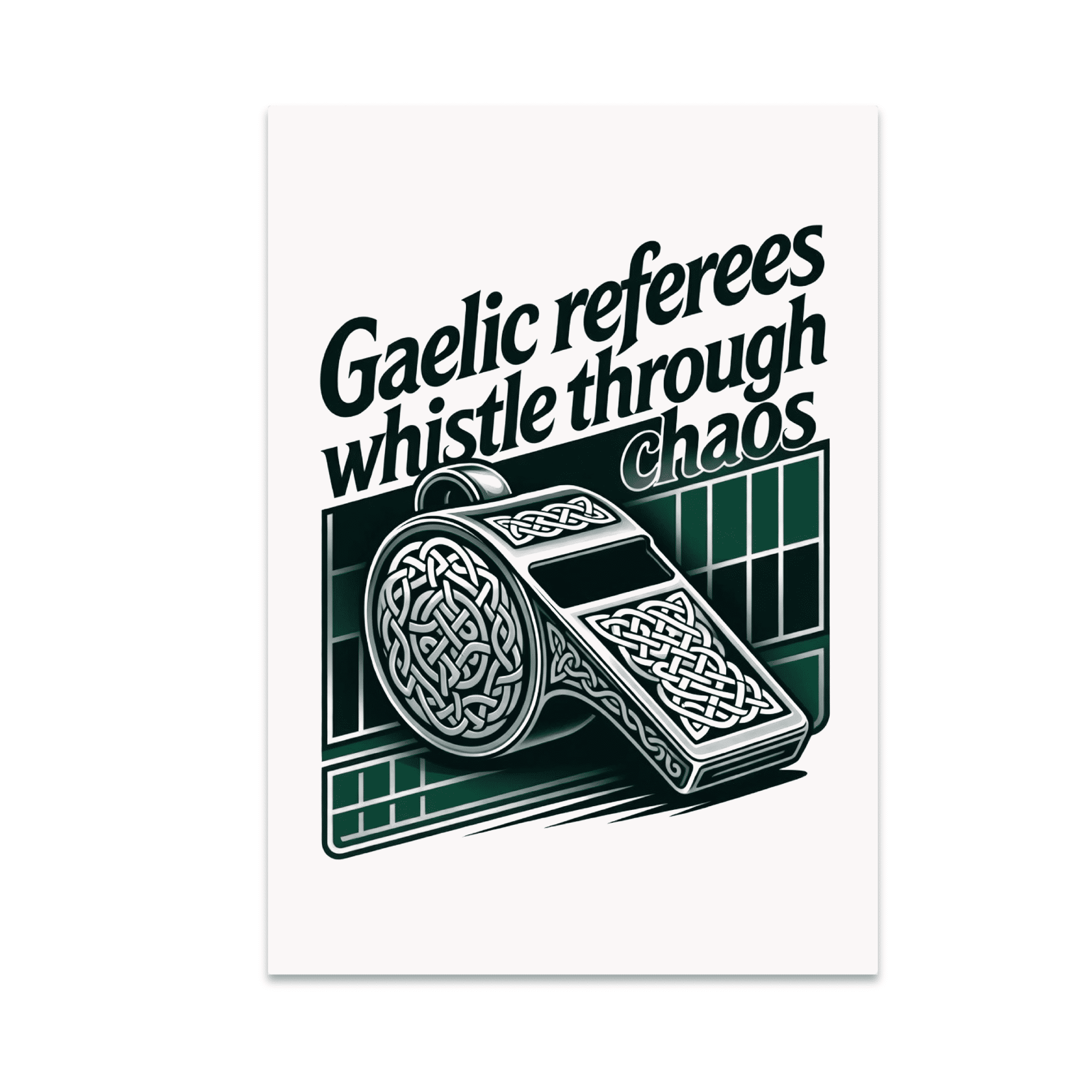 Sporty Referee Wall Art - Gaelic Sports Enthusiast - 13x19 Poster Print