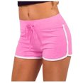 thumbnail image 1 of Sporty Short Gym Elastic Workout Shorts Sport Shorts Women Drawstring Fitness Women's Pants Mid Sport Stretch Shorts Yoga Waist Plus Size Pants 2025 Pants2025, 1 of 7