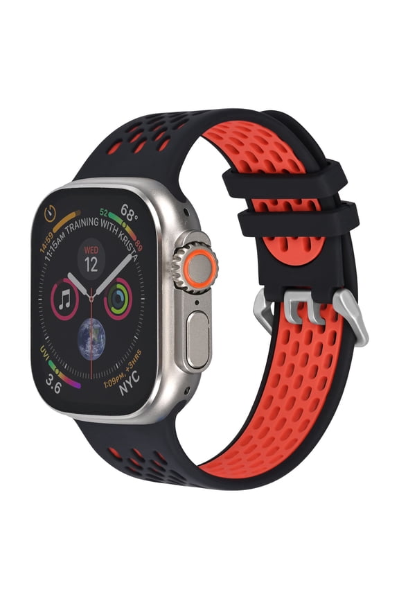 Sporty Silicone Watch Band Compatible with Apple Watch, Waterproof & Breathable, Multiple Colors
