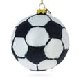 thumbnail image 1 of Sporty Soccer / Football Glass Christmas Ornament, 1 of 3