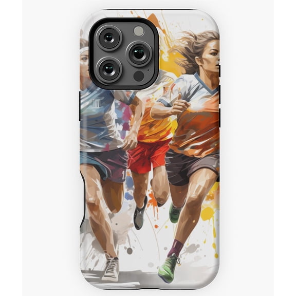 Sporty Spark Women's Soccer Energy Phone Case for iPhone 16 15 14 13 12 11 Pro Max - Unique Phone M97