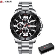 Sporty Watches Men Luxury Brand Curren Fashion Quartz Watch With Stainless Steel Casual Business Wristwatch Male Clock Relojes - Quartz Wristwatches