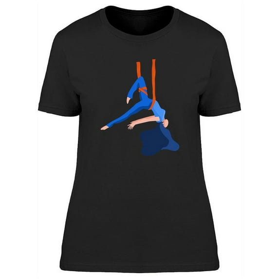 Sporty Woman Doing Air Yoga T-Shirt Women -Image by Shutterstock, Female Small