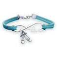 thumbnail image 1 of Sportybella Dance Bracelet - Dance Jewelry - Infinity Love Dance Charm Bracelet - Gift for Dance Recitals & Dancers (Light Blue), 1 of 5