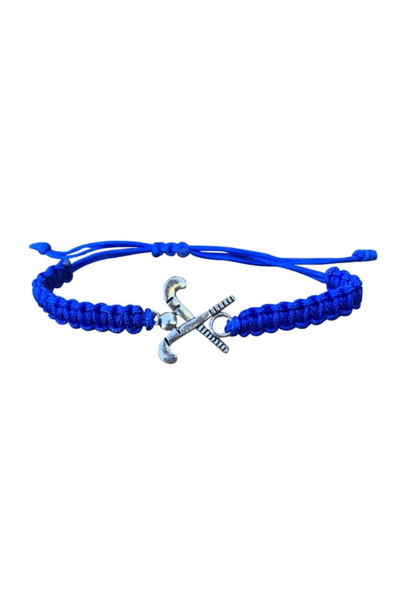 Field Hockey Charm Bracelet, Field Hockey Jewelry Gifts, for Field Hockey Players, Teams and Coaches (Blue)