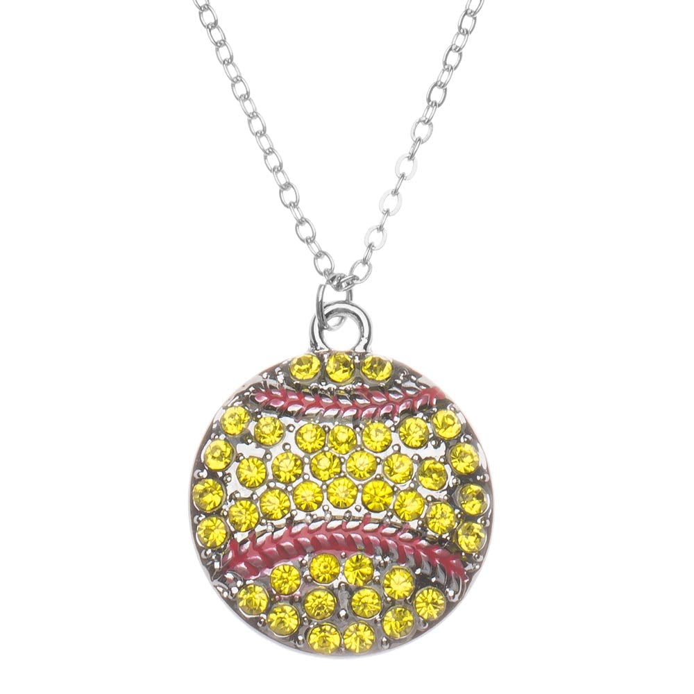 Sportybella Softball Necklace Rhinestone Softball Jewelry Perfect Softball Player Gifts Walmart