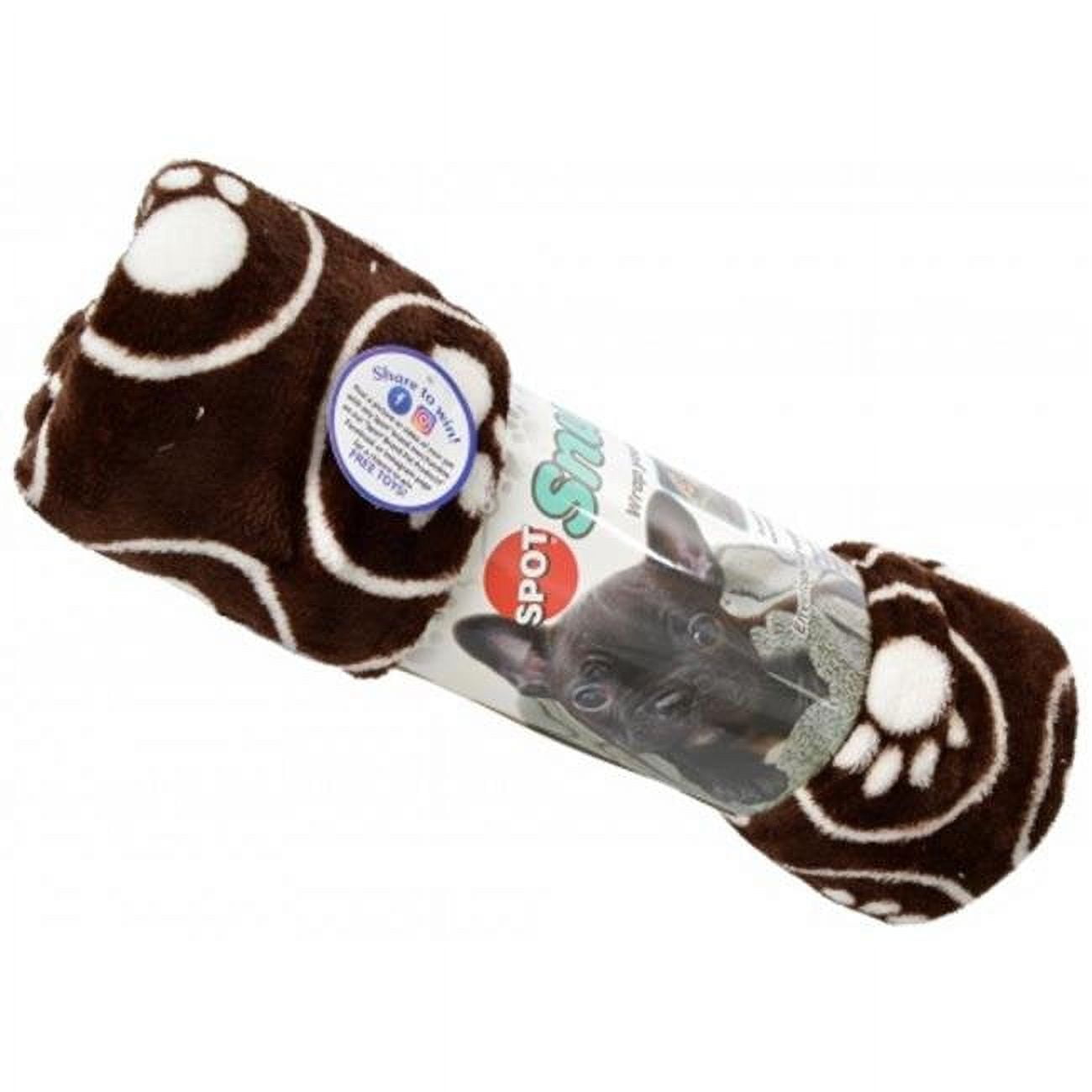 Spot  40 x 60 Snuggler Paws & Circle Pet Blanket, Chocolate