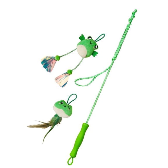 Spot 52247 18 in. Loopity Loop Wand Frog & Tadpole Teaser Cat Toy