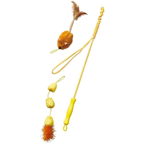 Spot 52249 18 in. Loopity Loop Wand Mouse & Cheese Cat Toy