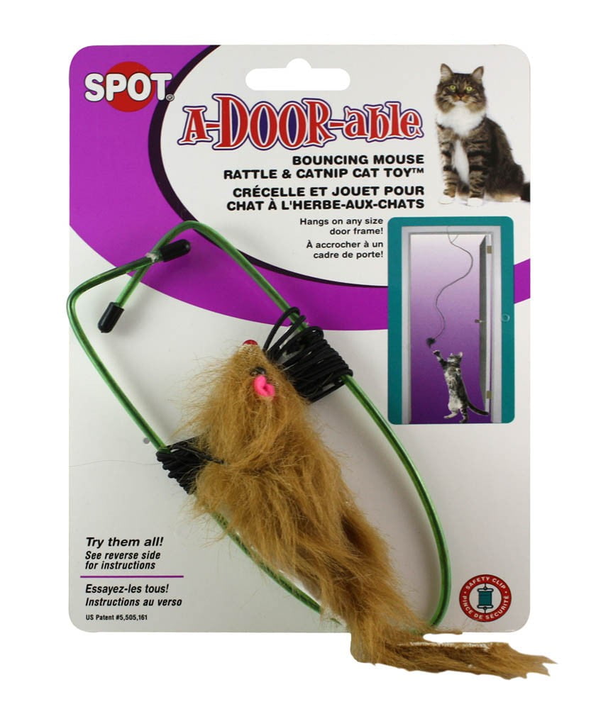 Ethical Pet Spot A-Door-Able Bouncing Kitty Mouse Interactive Toy
