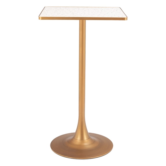 Spot Bar Table Beige & Gold