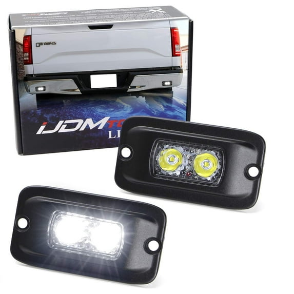 Spot Beam 10W LED Backup Driving Pod Lamps For Jeep Truck Off-Road ATV 4WD 4x4, (2) Flush Mount Pods Powered by (2) 5W Xenon White LED Lights