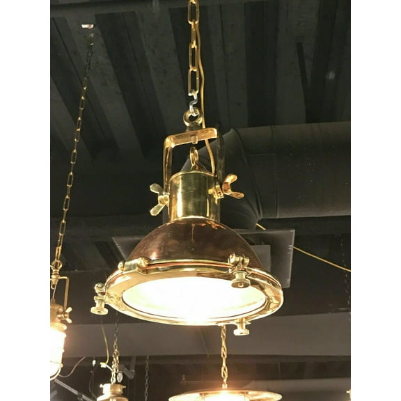 Spot Cargo Pendent Nautical Vintage Style Copper & Brass Hanging Light