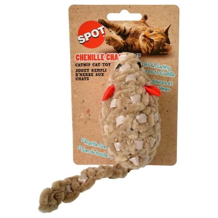 Spot Chenille Chasers Mouse Catnip Toy - Assorted Colors [Cat, Toys Other] 1 Count