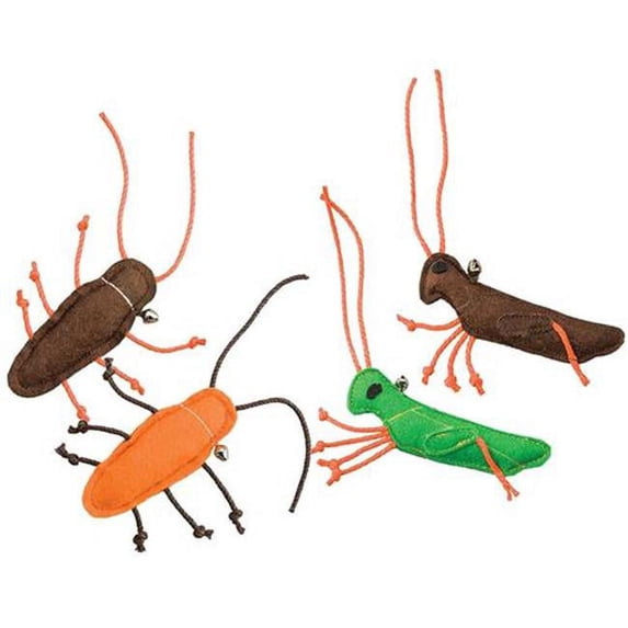 Spot Ethical Products 685-52047 4 in. Whiskins Felt Insect Cat Toy - Assorted Color