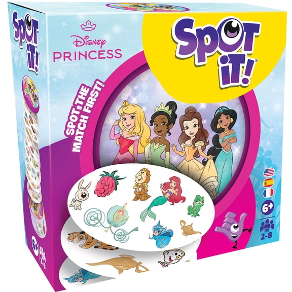 Spot It: Disney Princess (Eco Sleeve) Family Card Game for Ages 6+, from Asmodee