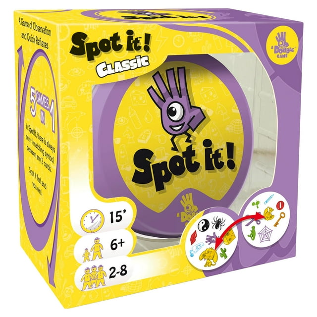 Spot It Family Card Game for Ages 6 and up, from Asmodee