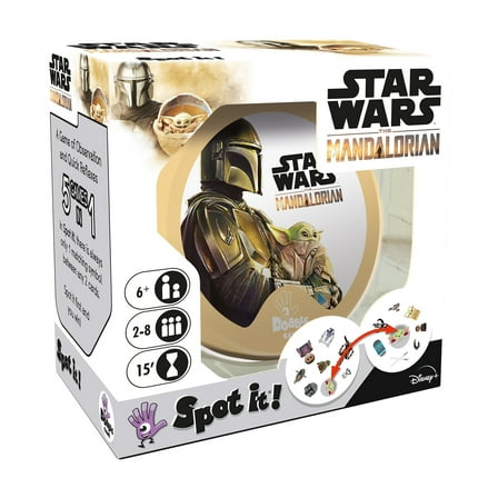 Spot It Mandalorian Star Wars Family Card Game for Ages 6 and up, from Asmodee