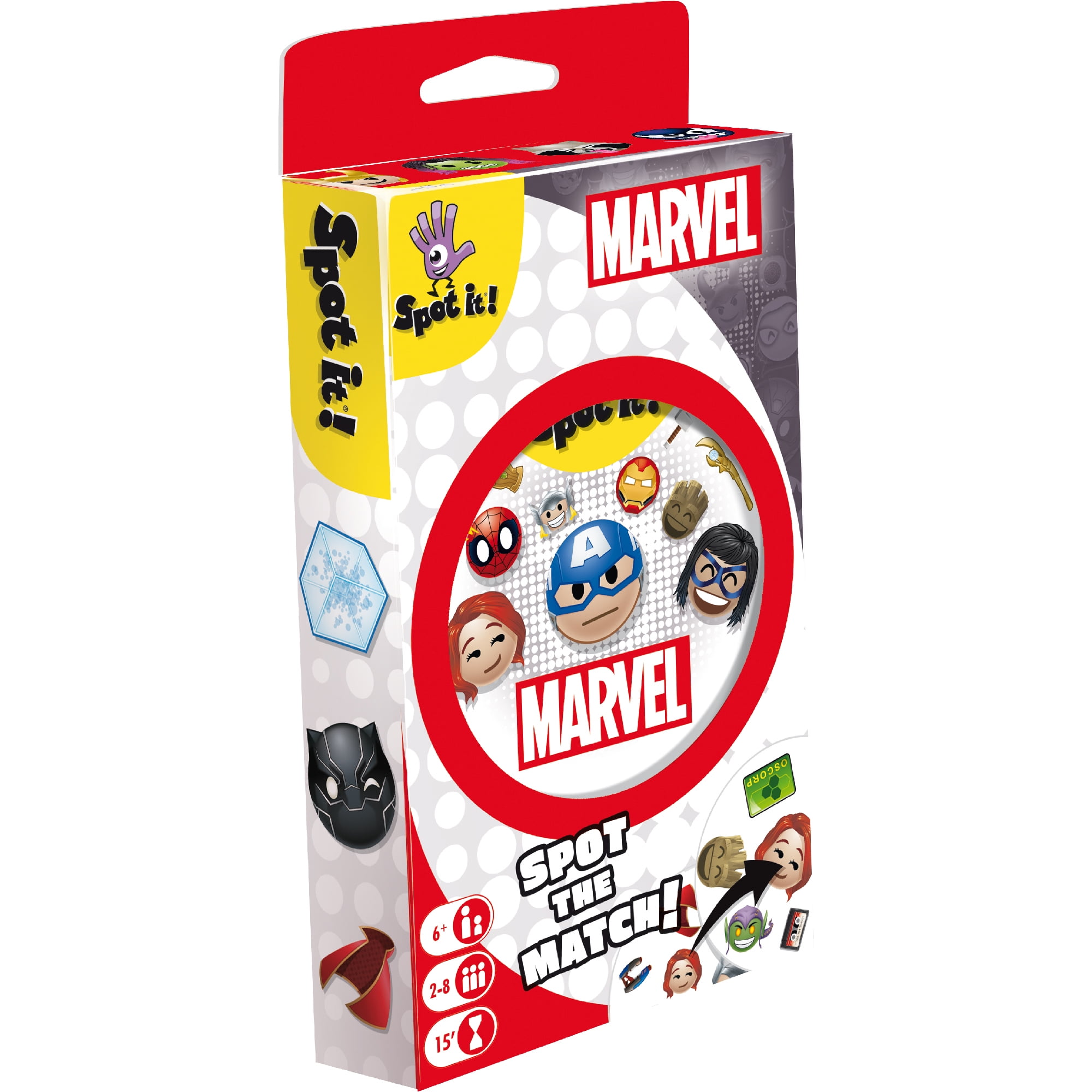 Zygomatic Spot It! Marvel Emojis - Marvel Super Heroes Family Card Game for  Superhero Fun! Fast-Paced Matching Game for Kids and Adults, Ages 6+, 2-8
