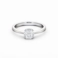 thumbnail image 1 of Spot Jewel 1.1 Ct Cushion Cut Lab Created Diamond Ring – 14K White Gold Plated 4 Prong Solitaire Engagement Wedding Ring – Gift for Her Most Special Moments, 1 of 1