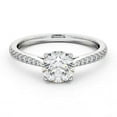 thumbnail image 1 of Spot Jewel 1.4 Ct Brilliant Round Cut Solitaire with Accent Diamond Ring – 14K White Gold Plated Engagement Solitaire Ring for Women – Eternal Wedding Diamond Band – Beautiful Gift Option for Her, 1 of 1