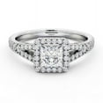 thumbnail image 1 of Spot Jewel 1.8 Ct Princess Cut Lab Created Diamond Engagement Ring – Halo Design with Split Shank and Cathedral Shank – 4 Prong Setting – Anniversary Jewelry Clearance Option, 1 of 4