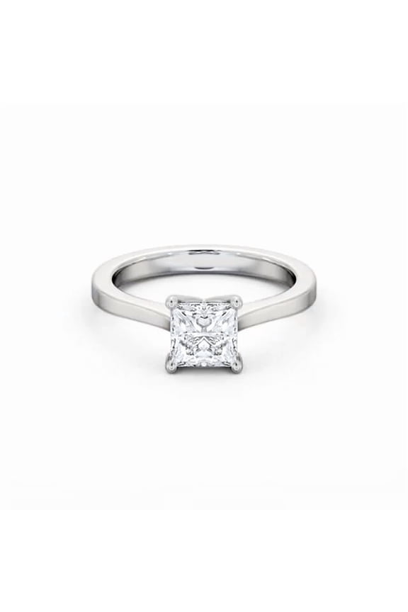 1.8 Ct Princess Cut Lab Created Diamond Ring – Silver Engagement Solitaire Ring for Women – Stunning Wedding Jewelry – Perfect Gift to Mark Life’s Big Moments